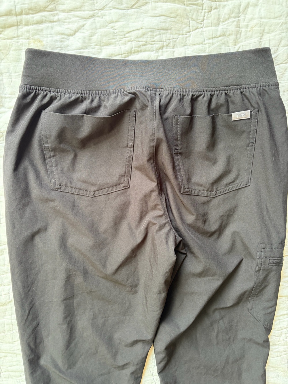 Figs Technical Collection Black Joggers with Teal Drawstring - Picture 6 of 6